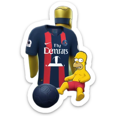 homer simpson et maillot du psg sticker