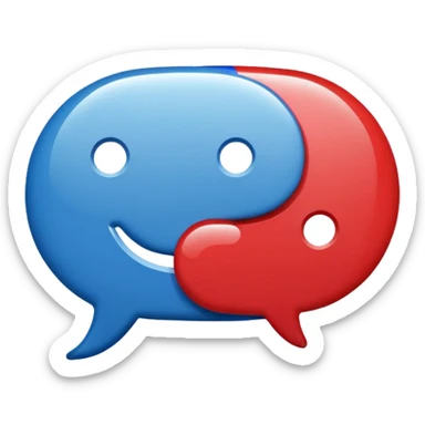 speech bubble with French flag colors sticker