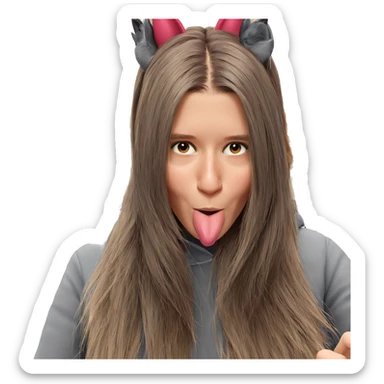 girl with animal ears sticker
