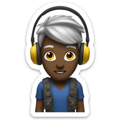 Raging Gamer with Headset  sticker