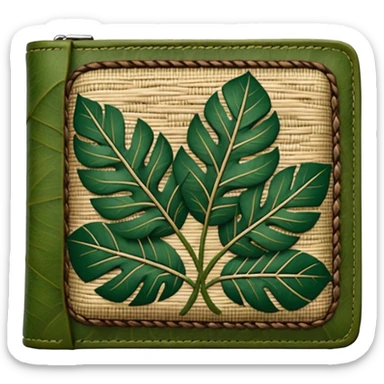 Carteras artesanales echas de ojas del chaguar 
 sticker