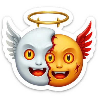 Angels and demons sticker