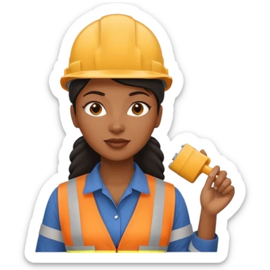 factory worker black woman  sticker