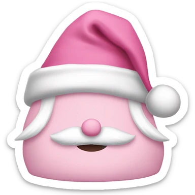 light pink santa hat sticker