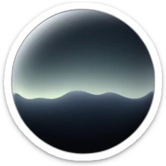 dark gradient moon sticker