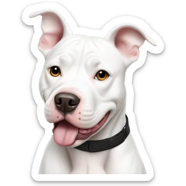 white pitbull sticker