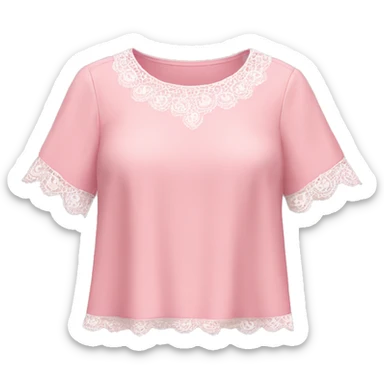  pink top with lace sticker