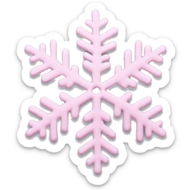 pastel pink snowflake  sticker