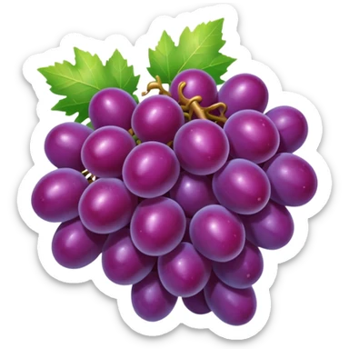 Purple grape crown sticker