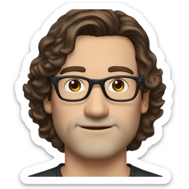 Handsome-Caucasian-man-dark-brown-wavy-hair-blue-eyes-glasses-middle-age--and--Sexy-Caucasian-woman-goth-long-brown-hair-dark-brown-eyes-glasses-plus-size-upturned-nose   sticker