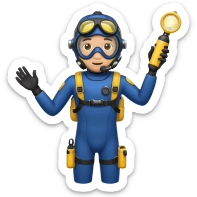 scuba diver sticker