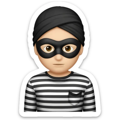 El emoji de un ladrón  sticker