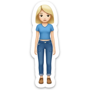 Girl pull pockets out of pants to show she's broke  sticker