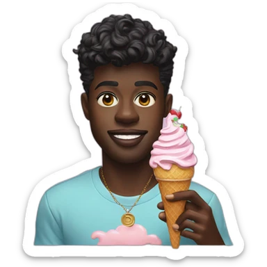 lil nas x with an ice cream sticker