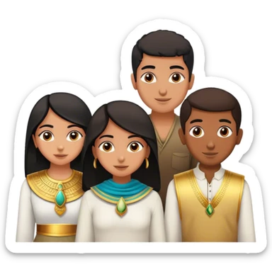5 bestfriends, 1 south Asian girl, 1 Egyptian boy, 1 iranian girl, 1 moroccan boy , 1 black boy sticker
