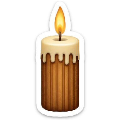 Patterned Corduroy texture ridges candle sticker
