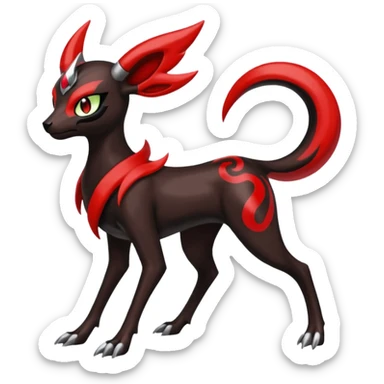 Darkrai-Houndoom-Meloetta-Fakémon-creature-hybrid-fusion, full body sticker