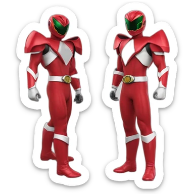 Power rangers red mighty morphin sticker