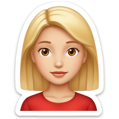 girl with shining face sticker