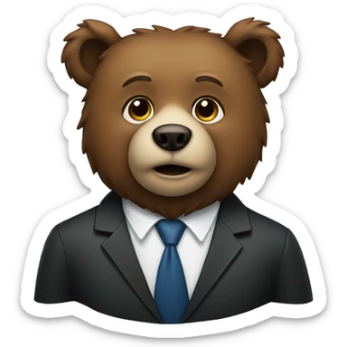 Bear as lawyer  sticker