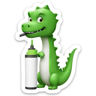 dinasour vaping sticker