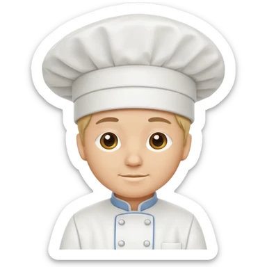 white chefhat sticker