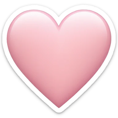 light pink heart sticker