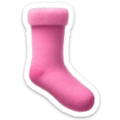 Fuzzy socks pink sticker