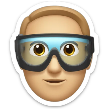 lasik eye surgery mask with brown ahir sticker