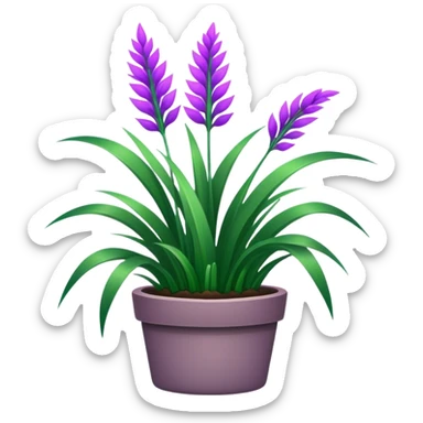 Plante with purple grass sticker