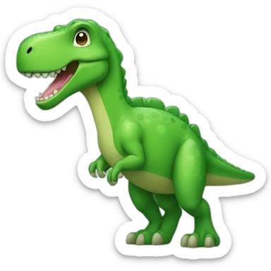 A green dino  sticker
