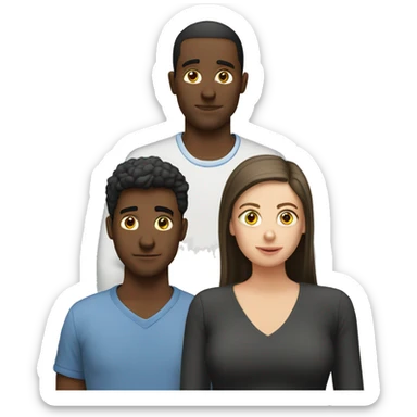 3 European students distract lesson sticker