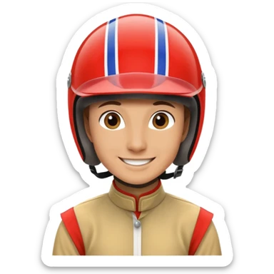 horse jockey maler face sticker