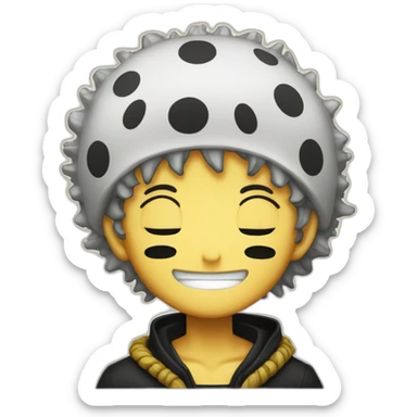 Trafalgar Law from One Piece smileing sticker