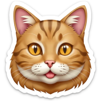 A cat that is drooling and eyes are open sticker