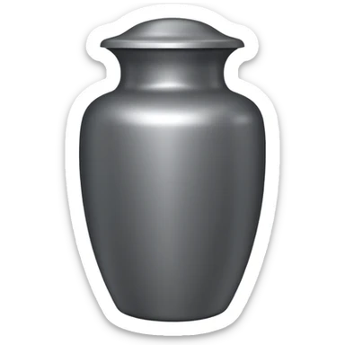 grey metalici urn sticker