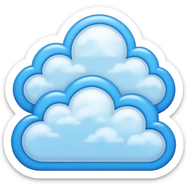 create an image of a sunny sky with blue clouds for professional linkedin background sticker