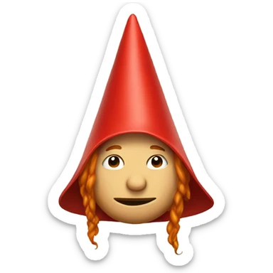 Red headed dunce sticker