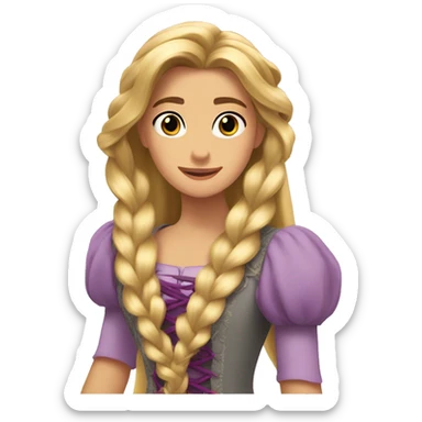 Rapunzel blanca y mujer sticker