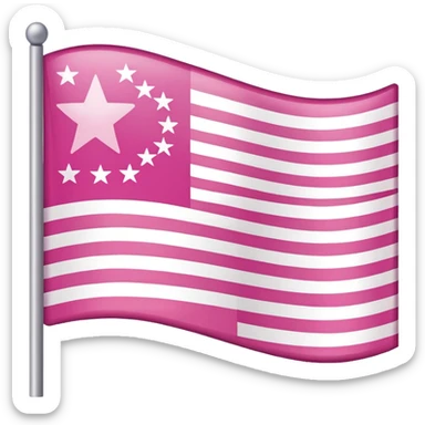 Drapeau Americain rose 100% sauf les etoile et les Bandes sticker