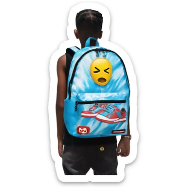 Sprayground backpack on a cool kid sticker