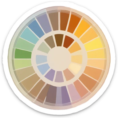 skin undertones color wheel sticker