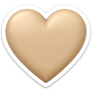 Coração beje sticker