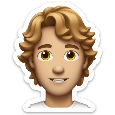 white male singer with brown hair sticker