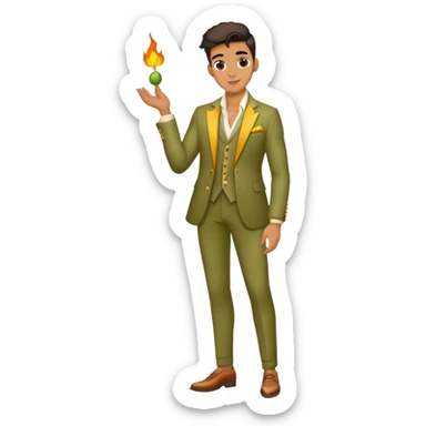 flamboyant gay man sticker