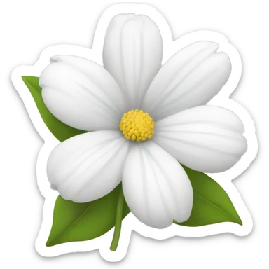 White flower  sticker