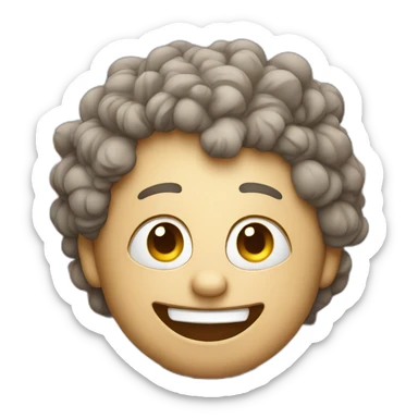 ZAny face emoji with Union Jack colouring sticker