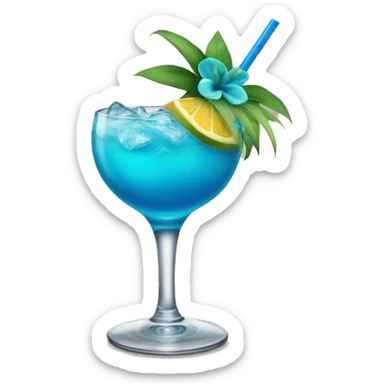 blue lagoon cocktail sticker