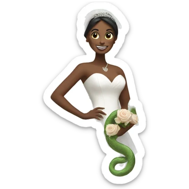 bride with snakes sticker