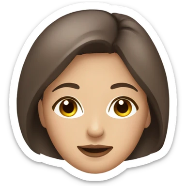 Lady with face mask spa beauty full face relaxing with brown hair and brown eyes sticker